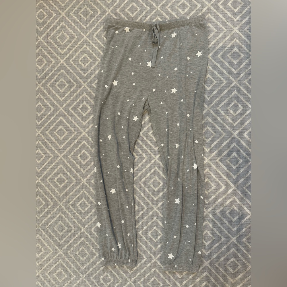 Z Supply Gray Leggings with White Star Pattern